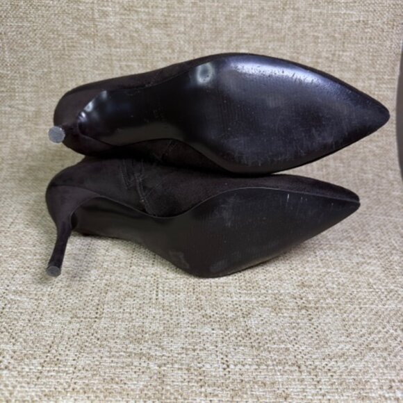 Nine West Cadence suede Heeled ankle boots in Dark Chocolate. Size 8 - Picture 6 of 6